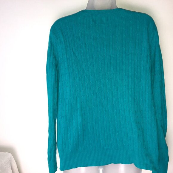 Kim Rogers Green Ribbed Sweater Women's Large - Picture 5 of 10